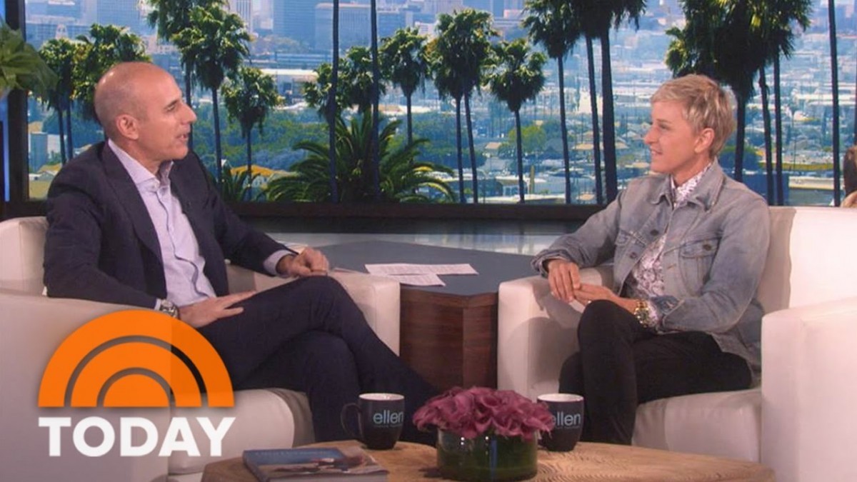 Matt Lauer entrevistando Ellen Degeneres