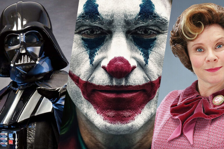 Vilões do cinema e televisão: Joker, Darth Vader e Dolores Umbridge