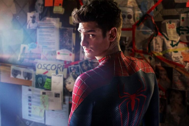 Andrew Garfield como Peter Parker em 'O Fantástico Homem-Aranha 2'